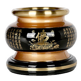 纯铜心经莲花香炉