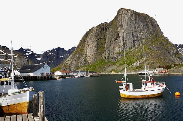 立体自然挪威渔港PNG