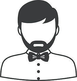 手绘中年男人头像图
