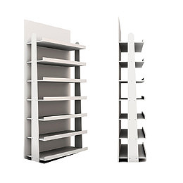 超市陈列柜超市货架陈列架效果图