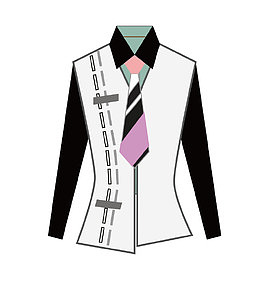 矢量卡通扁平化西服工装png