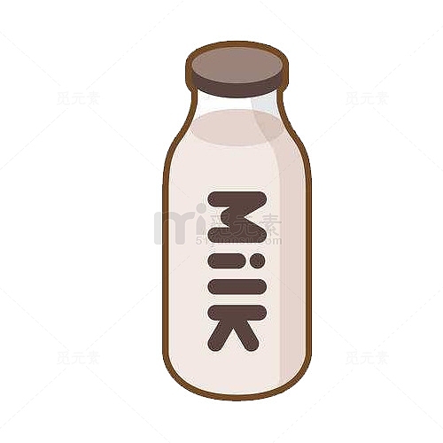 手绘巧克力味牛奶罐装盒子
