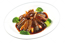 葱烧海参美食摄影