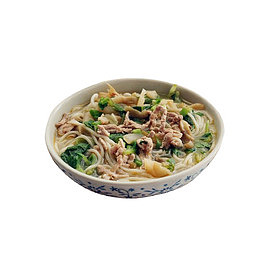 榨菜肉丝香菜汤面食品餐饮