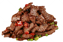 辣椒葱花孜然牛肉