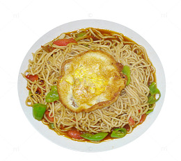 美味双椒酱汁炒面条