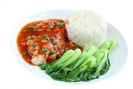 酱汁三丁鸡排饭套餐