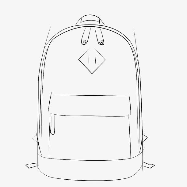 双肩背包简笔画素描