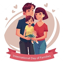 矢量国际家庭日一家人