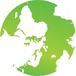 蓝色扁平绿化地球