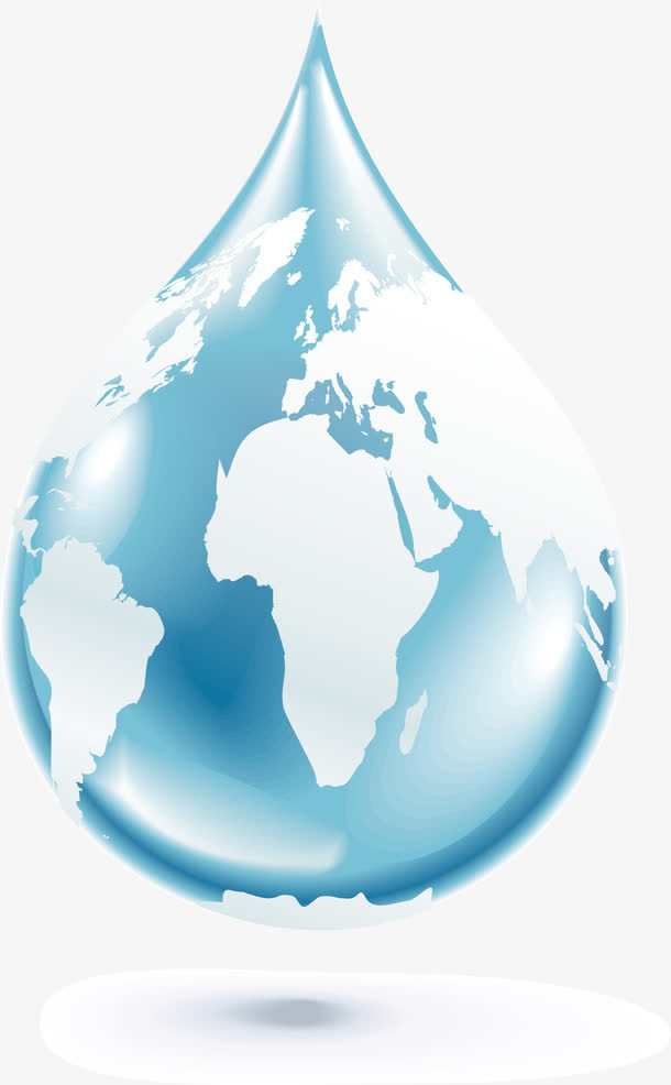 矢量创意蓝色水滴图