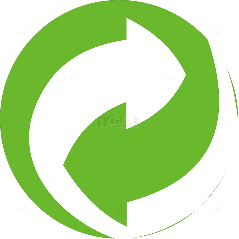 绿色生态箭头素材图