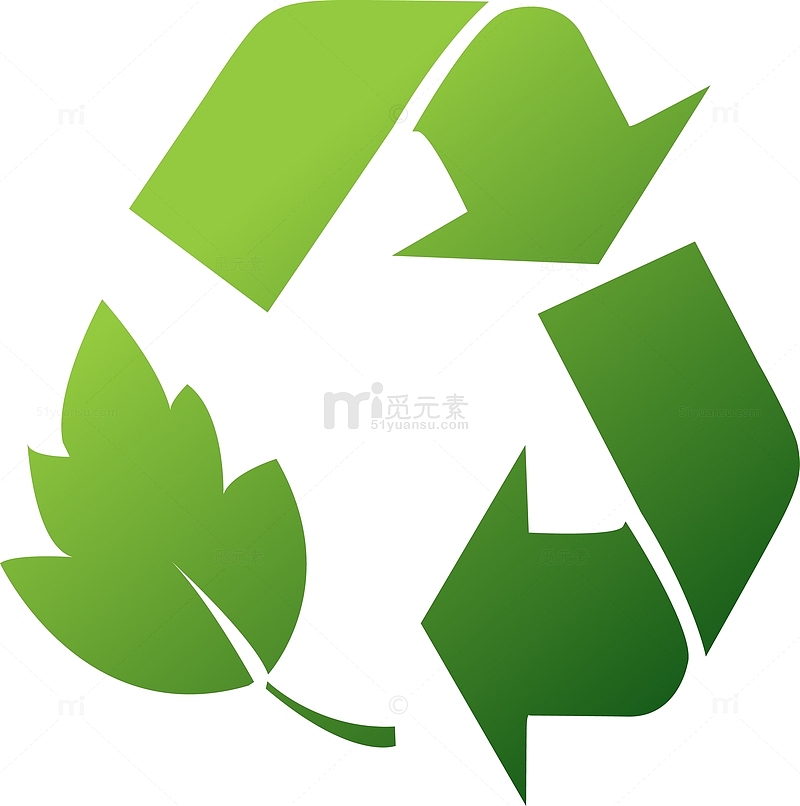 绿色循环叶子环保图