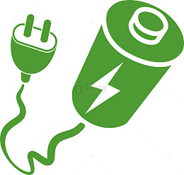 绿色充电矢量图标素材