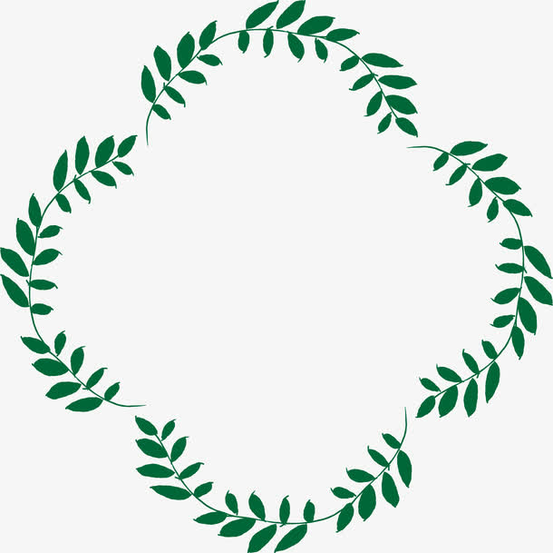 绿色卡通矢量花边