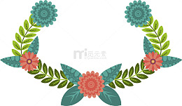 开口式花环标题栏