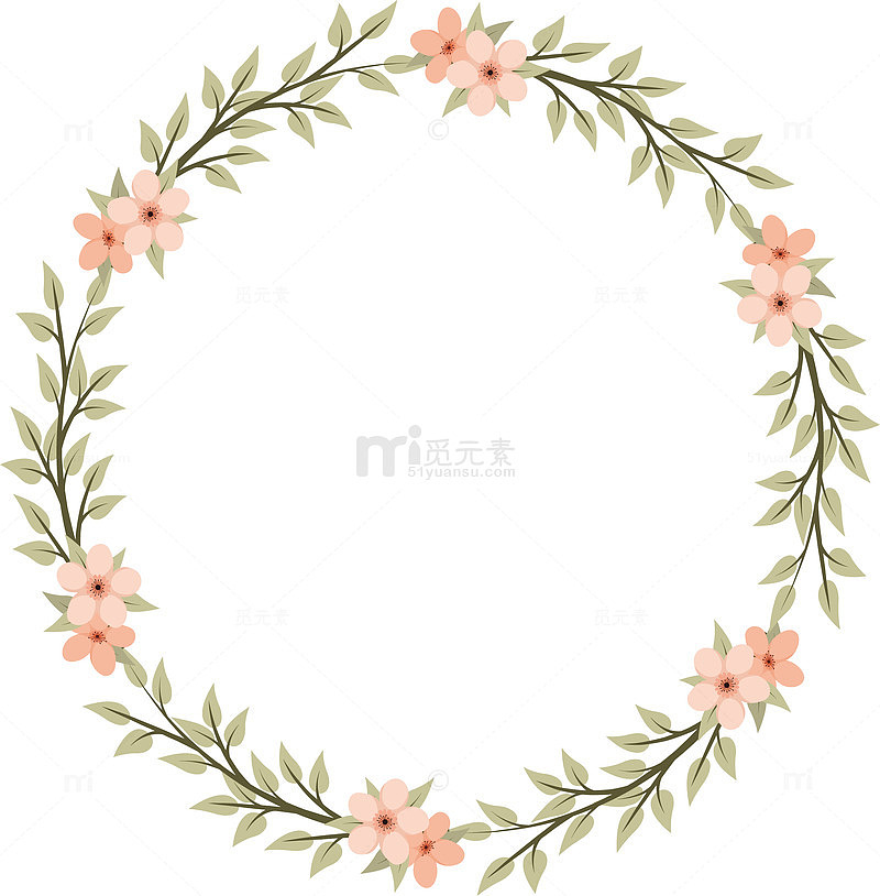 小碎花婚礼标题框
