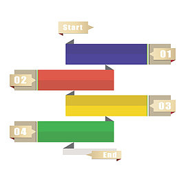矢量立体商务流程图