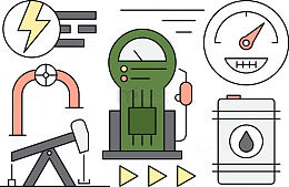 石油上下游产业链相关图标