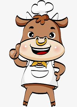 竖起大拇指的小牛