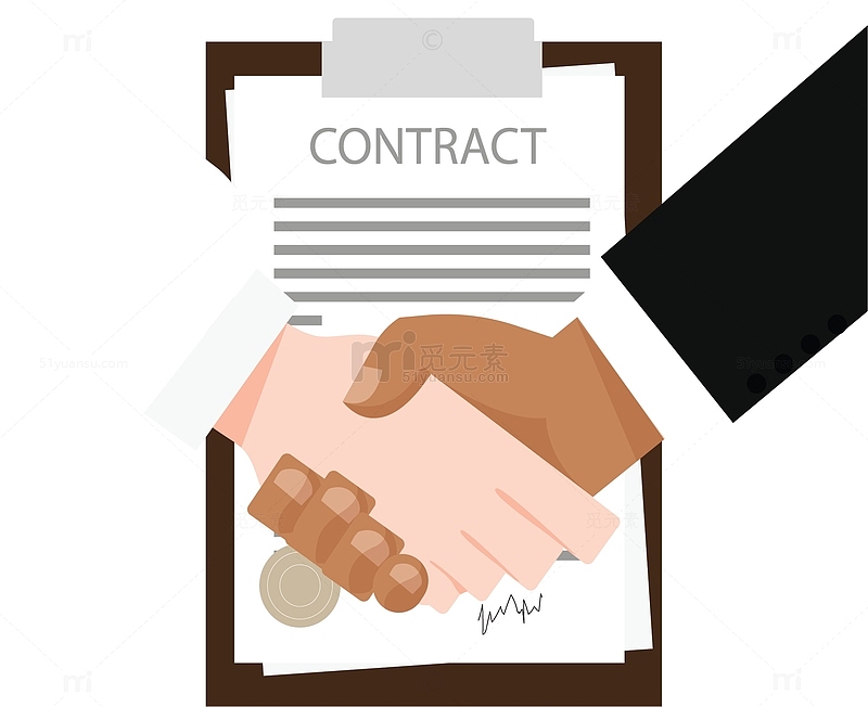 商务合作握手签合同