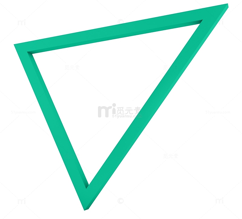 C4D三角形模型仰视