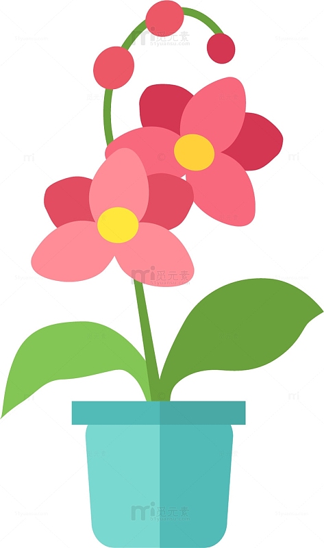 卡通花盆盆栽免抠png装饰图案
