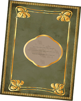 绿色复古欧式书本封面