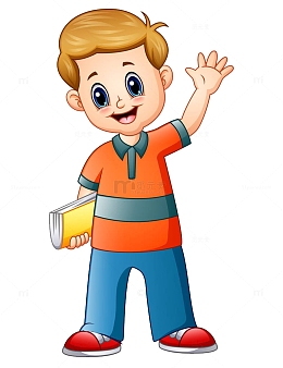 拿着书的小男孩