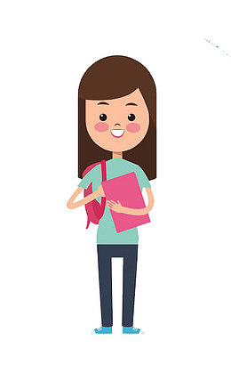 卡通长发女孩