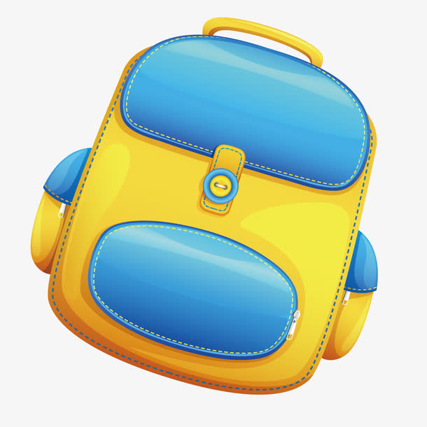 卡通黄色的书包设计