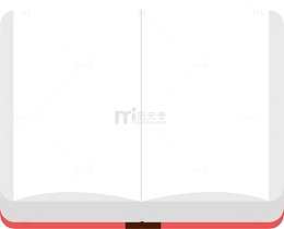 白色翻开立体书籍