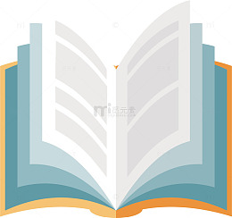 矢量图翻开的书本