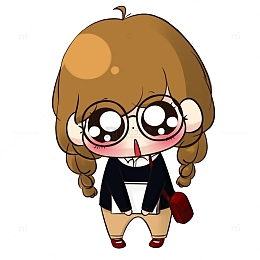 戴眼镜的小女孩