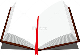 白色简约笔记本书籍