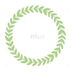 文艺清新花草圆环花边海报设计装