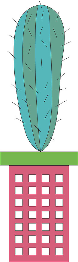 仙人草水墨画