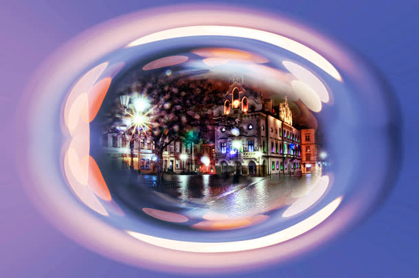 滤镜圆中的街道素材免费下载_觅元素