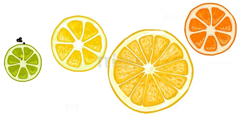 卡通柠檬水果黄色柠檬