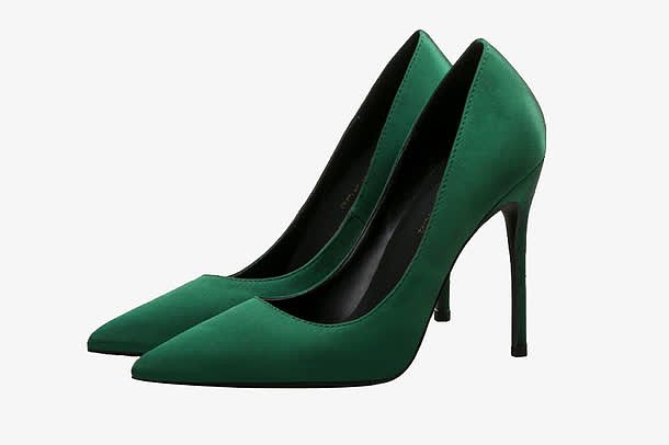 绿色的高跟鞋