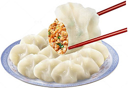 一盘水饺图片