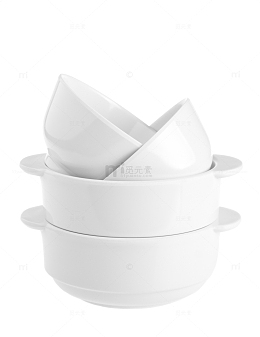 白色双耳餐具小碗