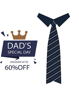 蓝色领带父亲节海报