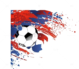 卡通足球体育世界杯创意图案矢量