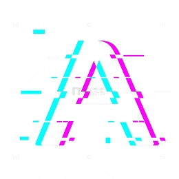 抖音风格英文字母A元素