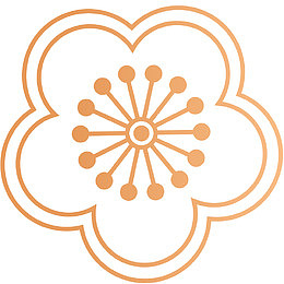 矢量装饰桃花线条素材