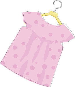 粉色女孩服装素材图