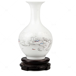 白色瓷器花瓶免抠素材