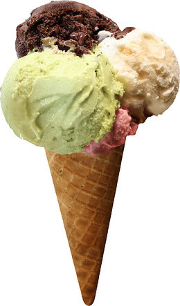 三色冰激凌球