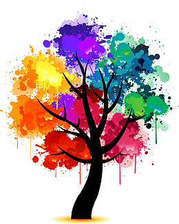 卡通手绘涂鸦树